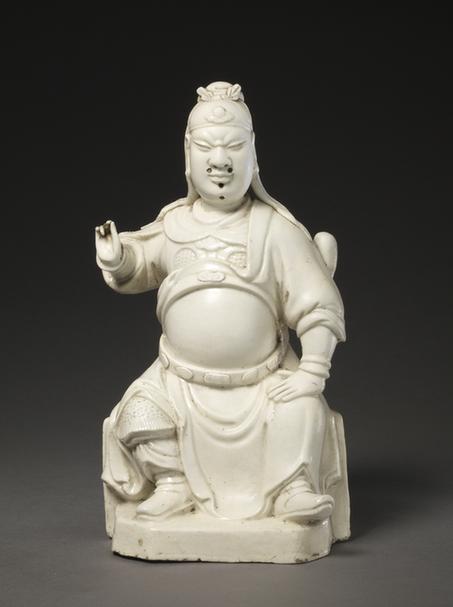 德化窑白釉关羽坐像