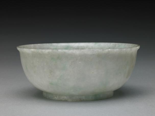 嘉庆款翡翠光素碗