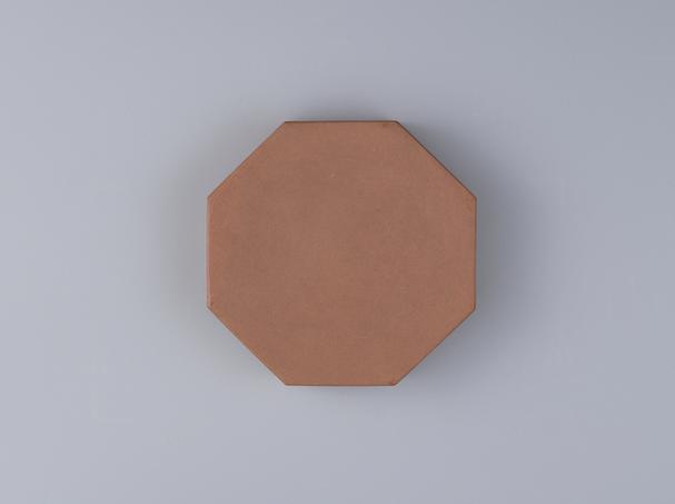 御铭澄泥砚-仿唐澄泥八棱砚