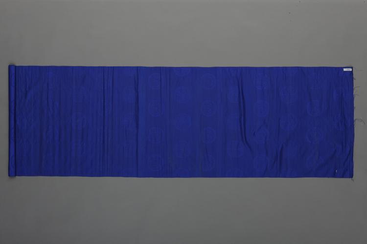 宝蓝色胡椒眼汉瓦纹花绸