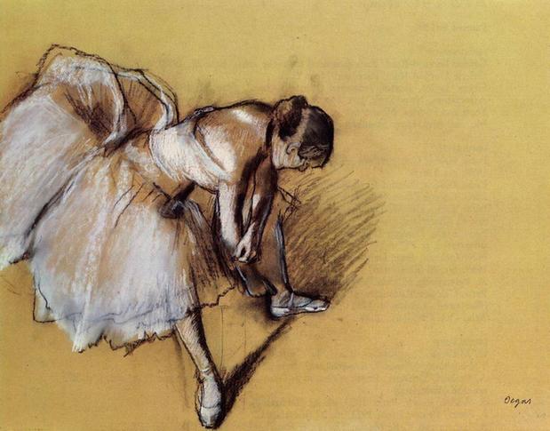 Dancer Adjusting Her Sandel - circa 1890 - Private collection - pastel