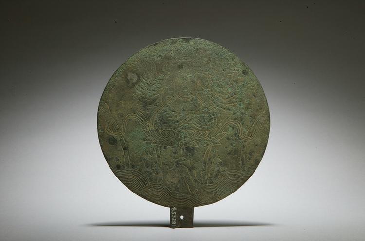 准提咒文带柄镜