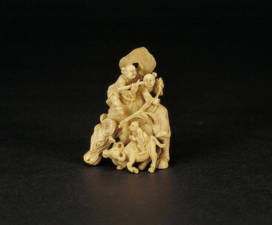 象牙雕牧牛童子