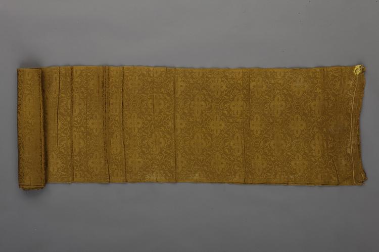 香色大葫芦花纹绉绸