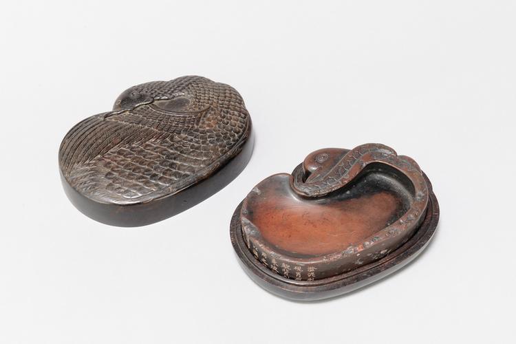 澄泥东坡鹅戏图砚