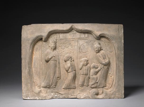 闵子骞劝父砖雕