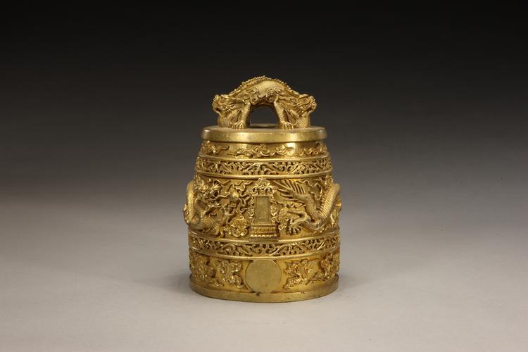 铜镀金双龙纽云龙纹编钟-林钟