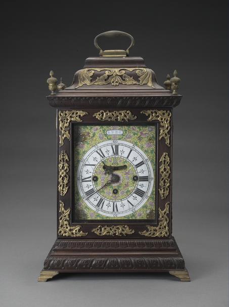 紫檀楼嵌铜活木楼钟