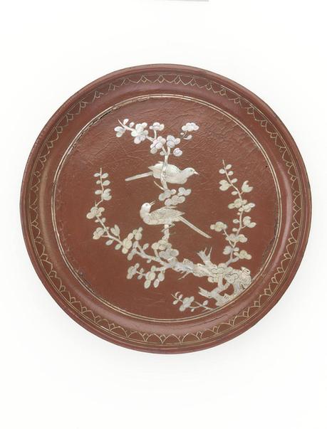 喜鹊登枝漆盘