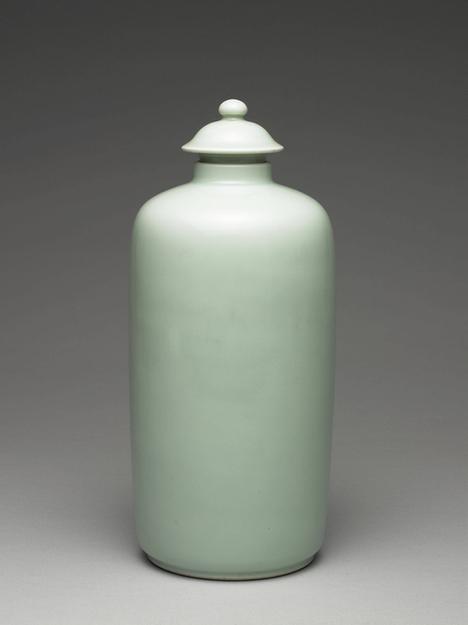 雍正款 汝釉盖罐
