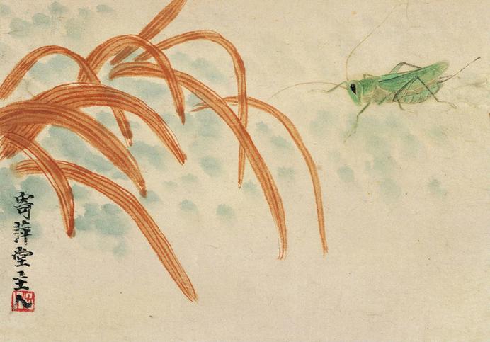 工虫册页·蝈蝈