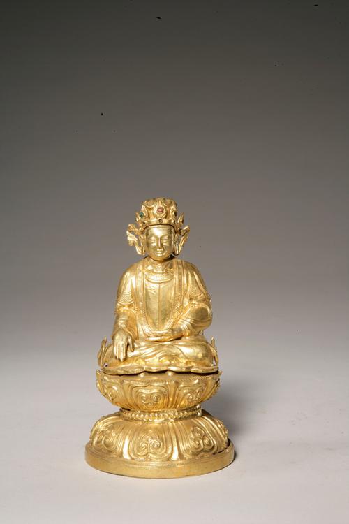 铜镀金七珍-男宝