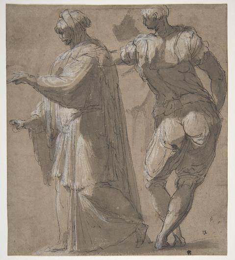 Perino del Vaga--Two Standing Male Figures
