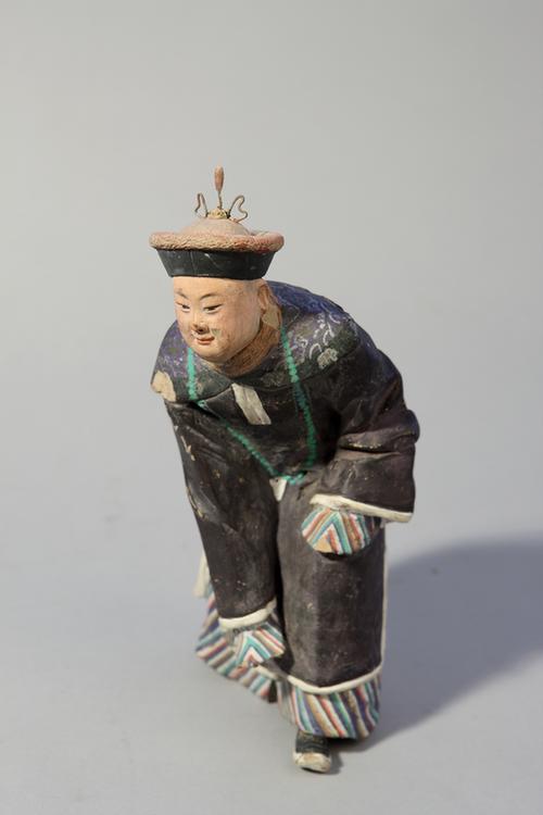 泥塑太监像