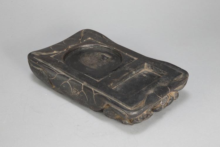 雕荷长方砖砚