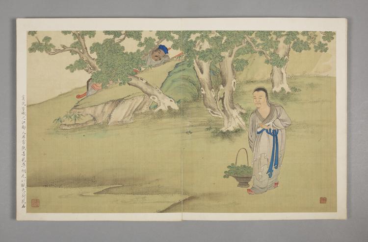 画黄红先采桑图像册