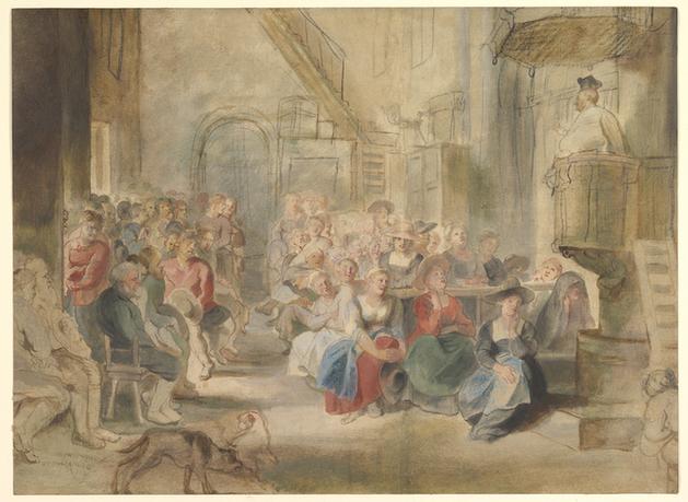 Peter Paul Rubens--A Sermon in a Village Church