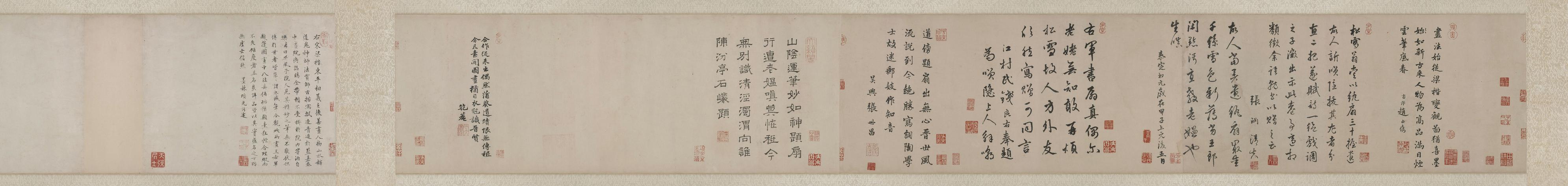 右军书扇图卷(跋文)