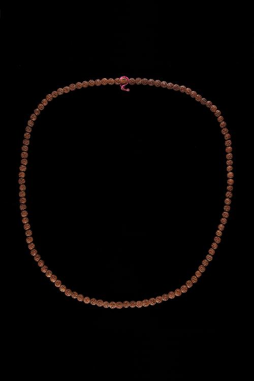 桃核雕罗汉纹数珠身