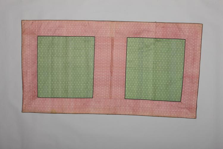 绿色锦几何纹芯紫锦缘鞍韂