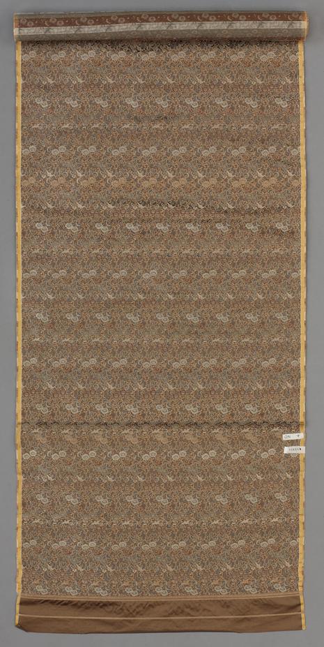 香色地凤凰小花纹锦