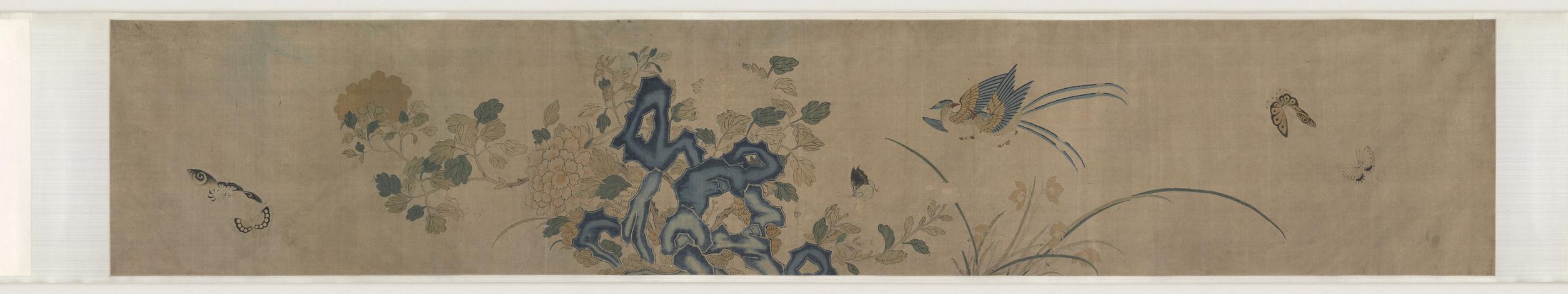 缂丝青鸟蝴蝶图卷