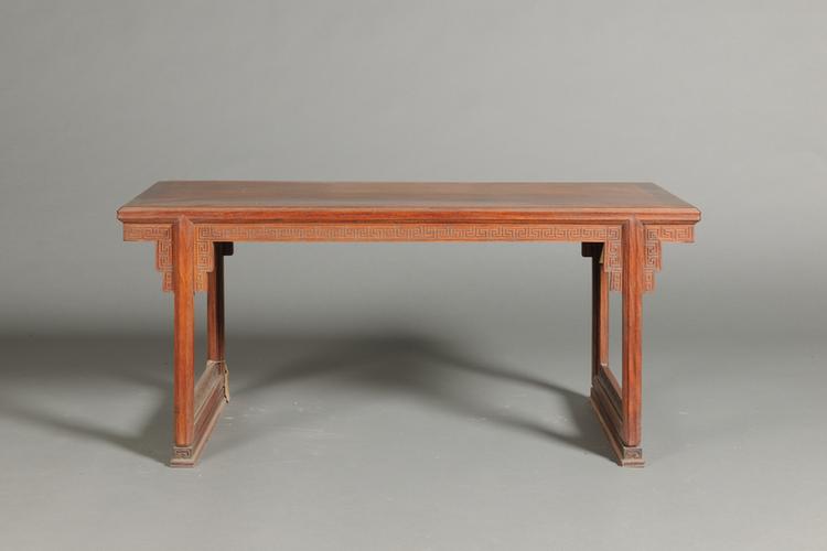 花梨木雕回纹炕几