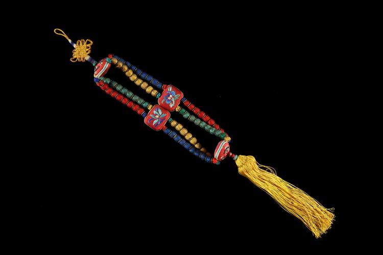 五色编织络紫金锭香珠