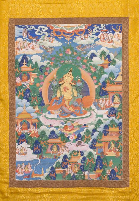 清人文殊菩萨像轴