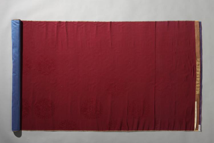 紫色团柿柿如意纹鸳鸯缎