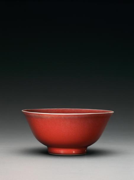 康熙款祭红釉碗