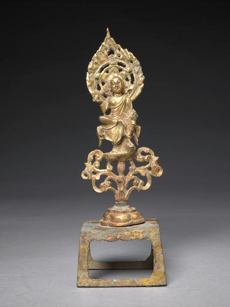 铜鎏金地藏菩萨像