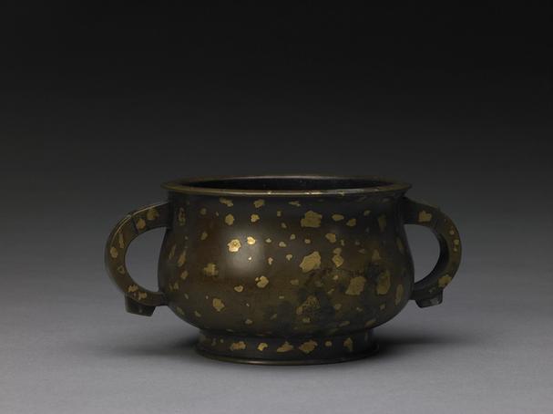 宣德款铜双耳炉