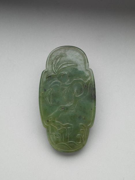 桃枝纹玉嵌件