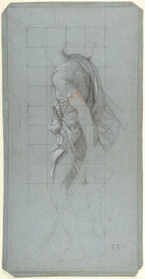 Victor-François-Eloi Biennourry--Standing Soldier Study for the chapel