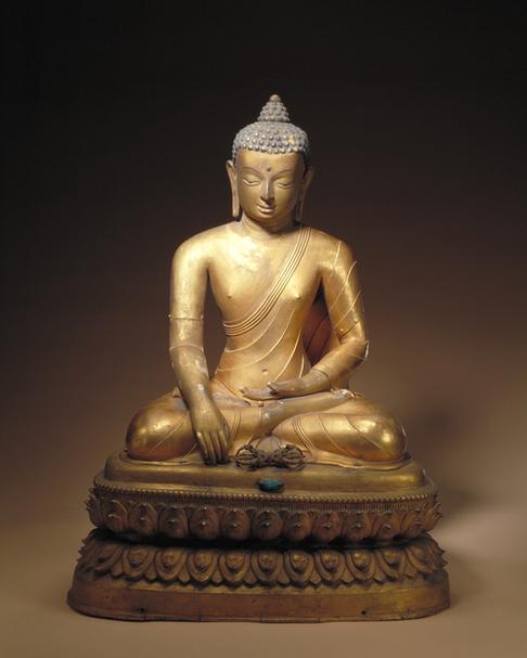 铜鎏金释迦牟尼佛