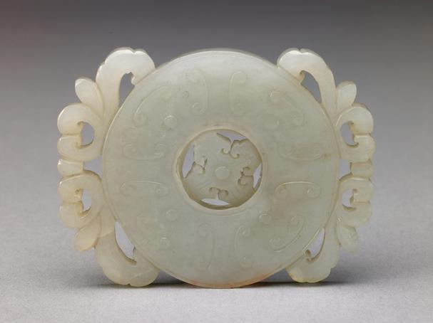 青玉云纹转心璧式佩