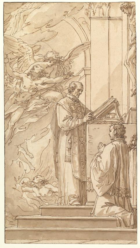 Giuseppe Cades--Blessed Francis Venimbeni Celebrating Mass