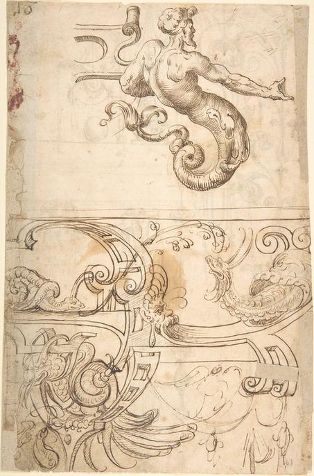 attributed to Andrés de Melgar--Merman with Strapwork, Above Strapwork and Snails