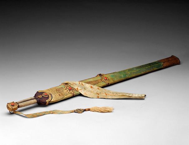 鲨鱼皮柄皮鞘剑