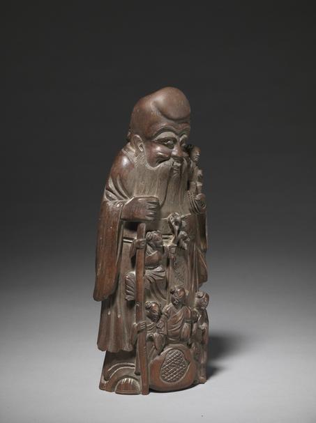 竹根雕八仙庆寿-寿星