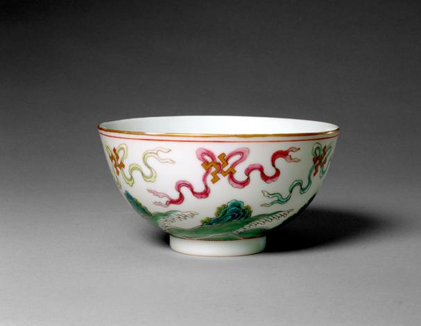 光绪款粉彩江山万代图碗