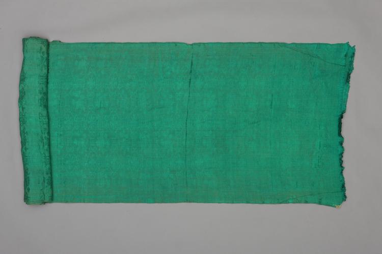 绿色牡丹六角纹春绸