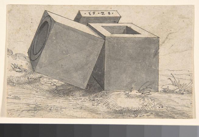 Peter Flptner--Perspectival Drawing with Three Cubes