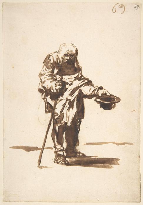 Goya--Beggar with a Staff in His Right Hand,