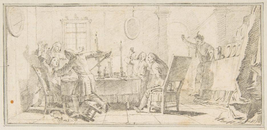 Giovanni Battista Tiepolo--Illustration for a Book Scene of a Murder