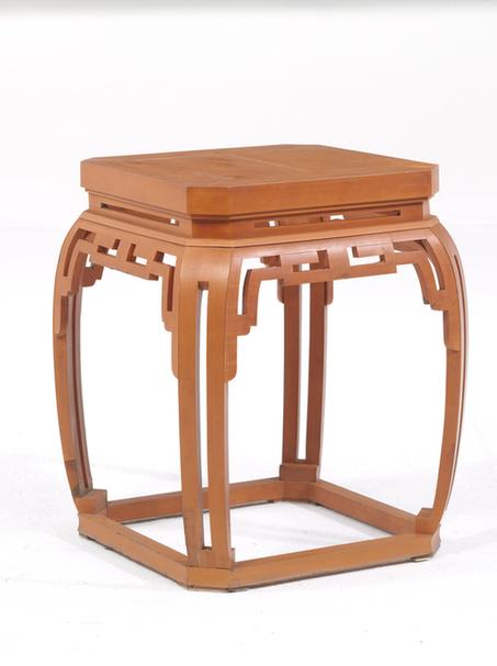 方形抹角文竹凳