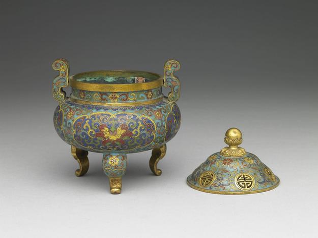 乾隆铜珐瑯炉