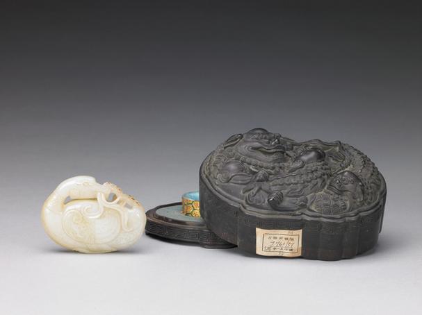 白玉衔谷穗卧凫