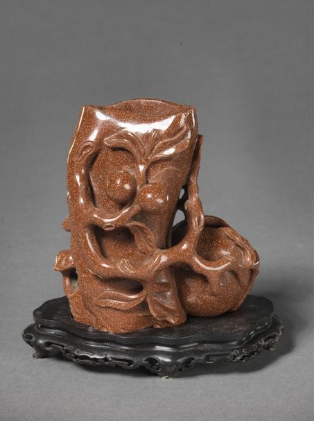 金星玻璃树干式笔筒